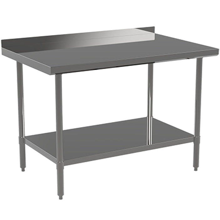 Atosa ST2472ECR2 72" Mixrite Series Stainless Steel Work Table with 2" Backsplash, 72"x24"