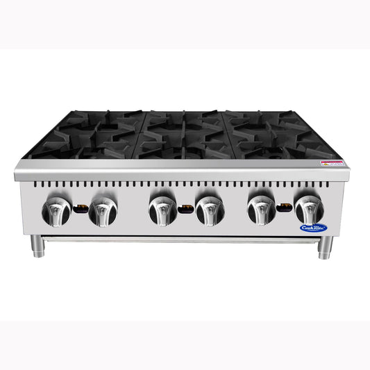 Atosa ACHP-6-NG 36 inch 6 Burner Natural Gas Hot Plate