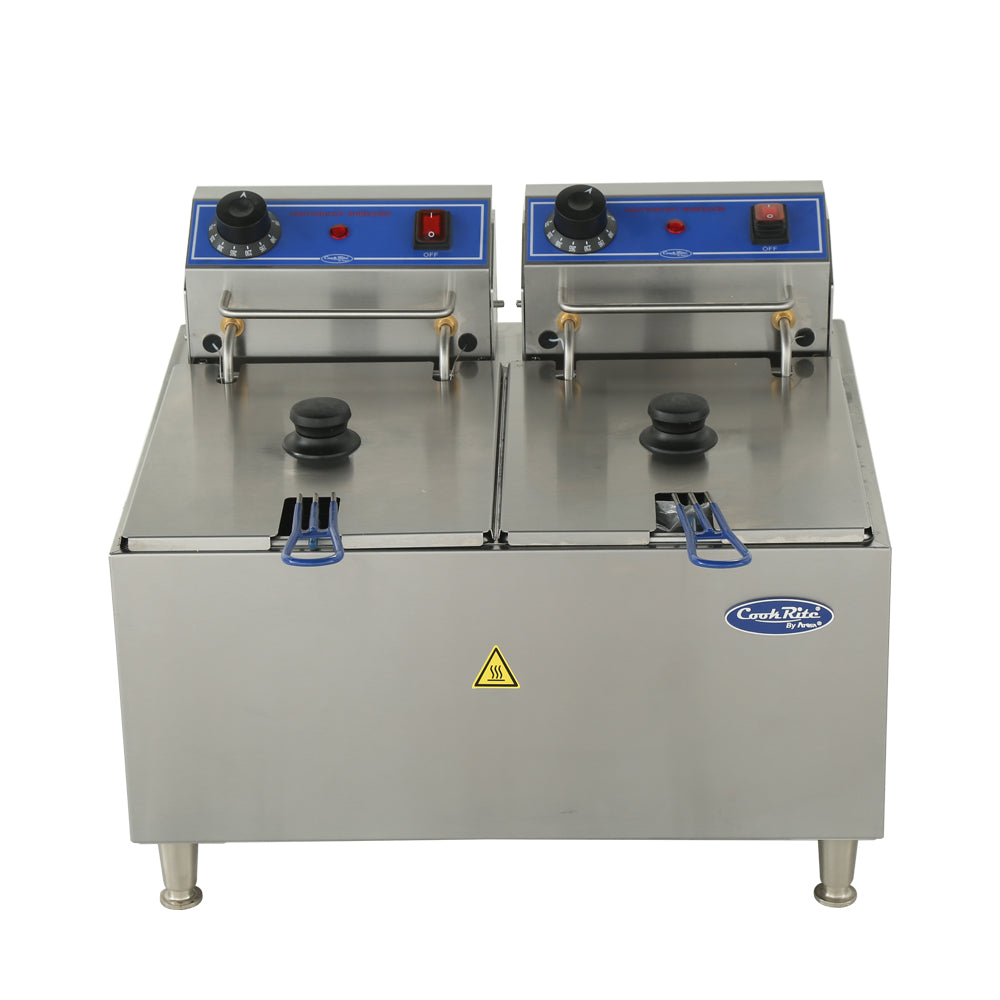 Atosa ACEF-32 32lb Electric Countertop Fryer Dual Tank
