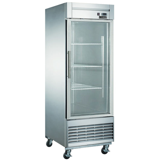 Dukers D28R-GS1 17.7 cu. ft. Single Glass Door Commercial Refrigerator 