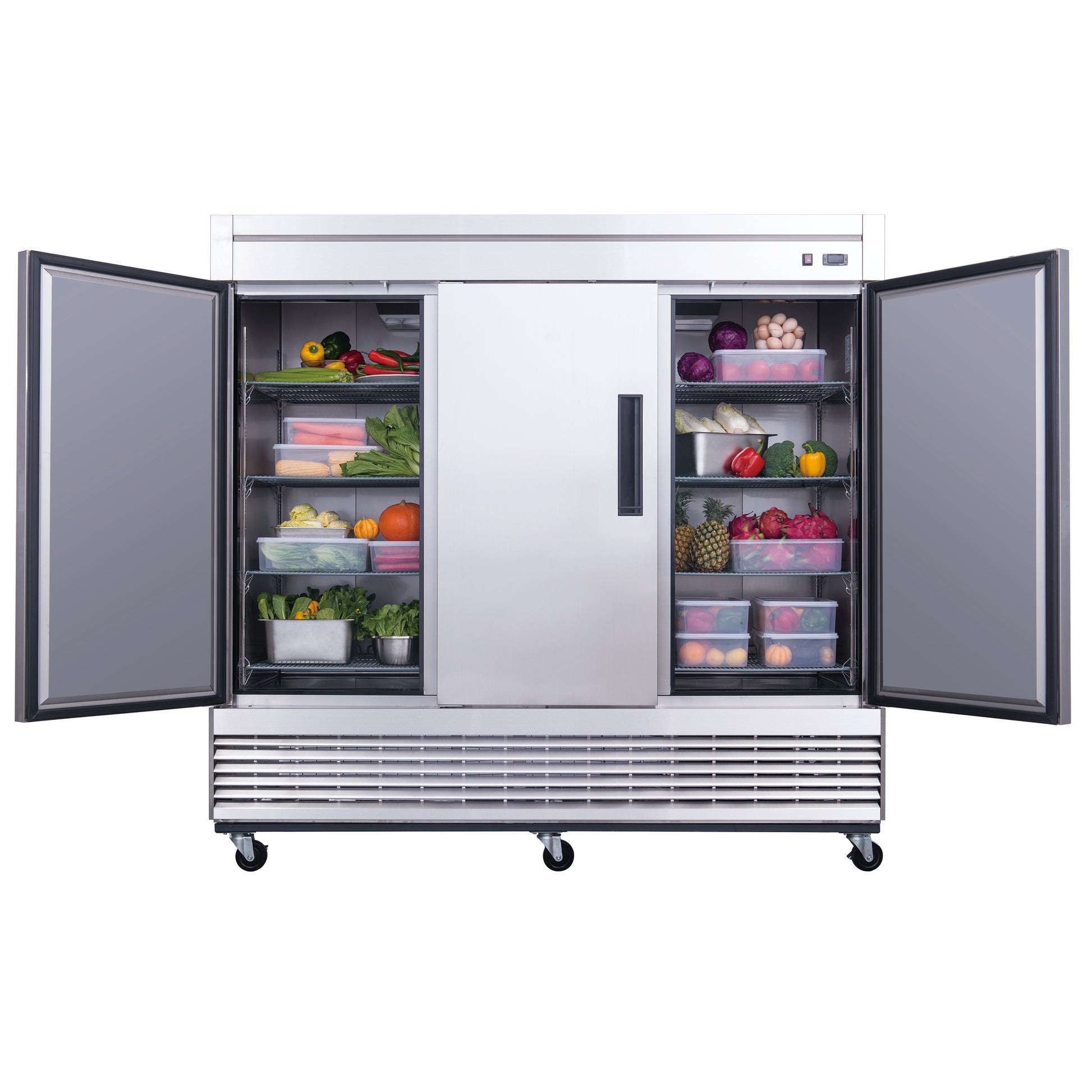 Dukers D83R 64.8 cu. ft. 3-Door Commercial Refrigerator