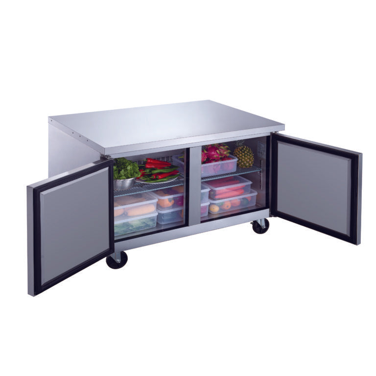 Dukers DUC60R 15.5 cu. ft. 2-Door Undercounter Refrigerator 