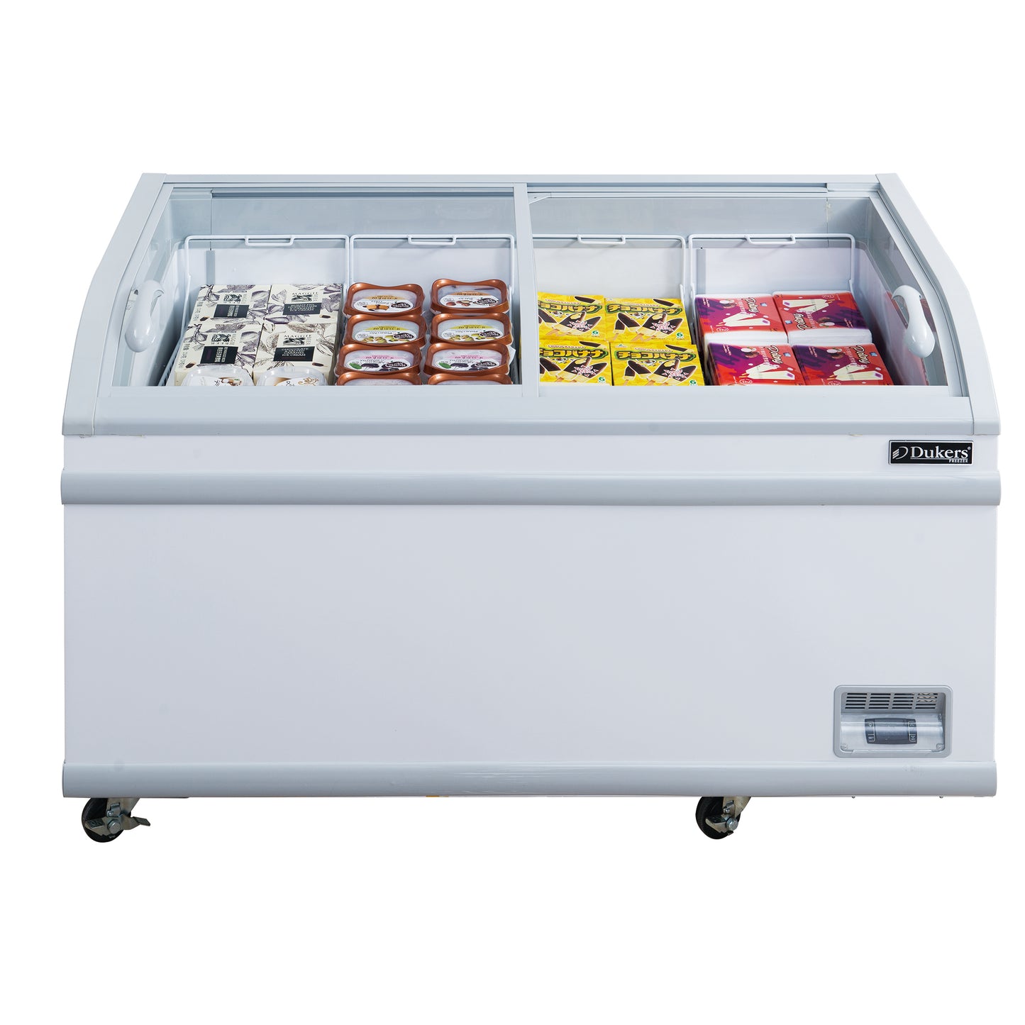 Dukers WD-700Y Curved Sliding Lid Chest Freezer